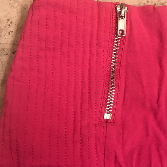 H&M Skirts Pink Mini Skirt With Zippers Poshmark
